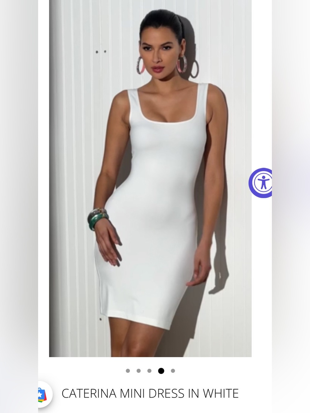 Ala von Auersperg White V-Neck Sleeveless Dress Caterina